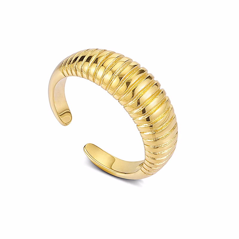 Ribbed Open Ring