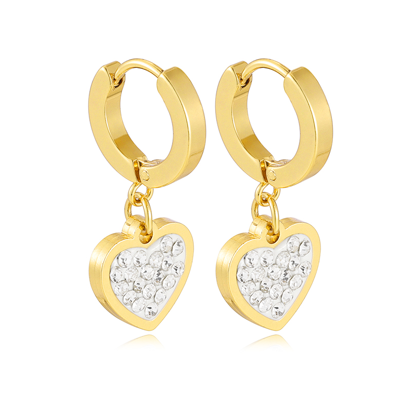 Heart Charm Huggie Earrings Heart Charm Huggie Earrings