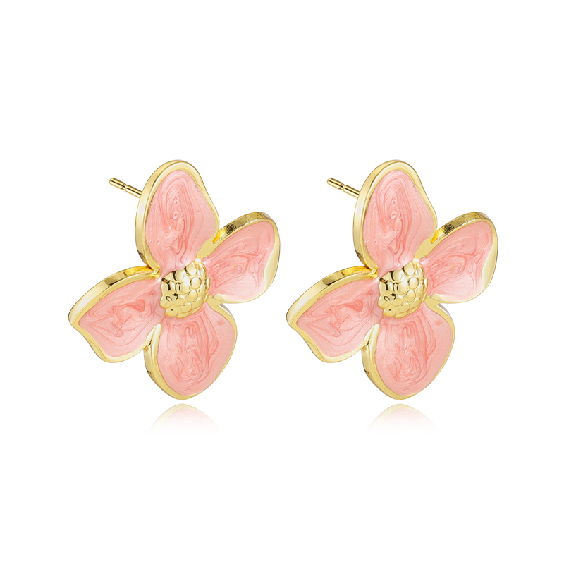 Pink floral earrings Pink floral earrings