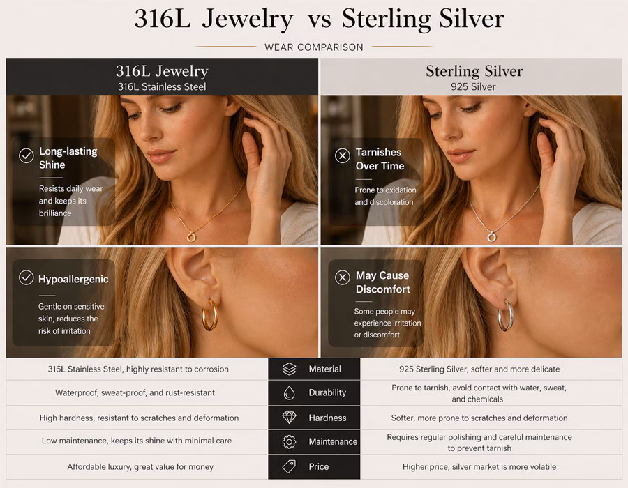 316L Jewelry Vs Sterling Silver